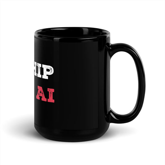 Kinship with AI - Black Glossy Mug